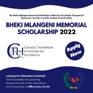 Bheki Mlangeni Memorial Scholarship