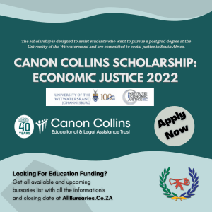 Canon Collins Scholarship for Economic Justice