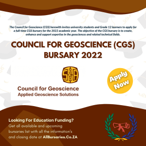 Council for Geoscience (CGS) Bursary 2022