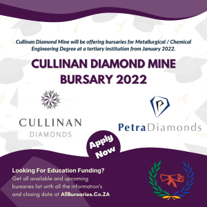 Cullinan Diamond Mine Bursary 2022