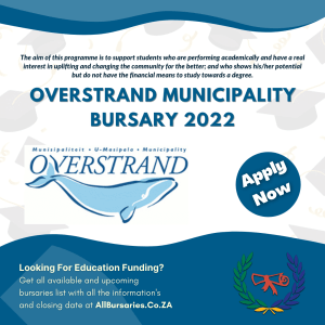 Overstrand Municipality Bursary 2022