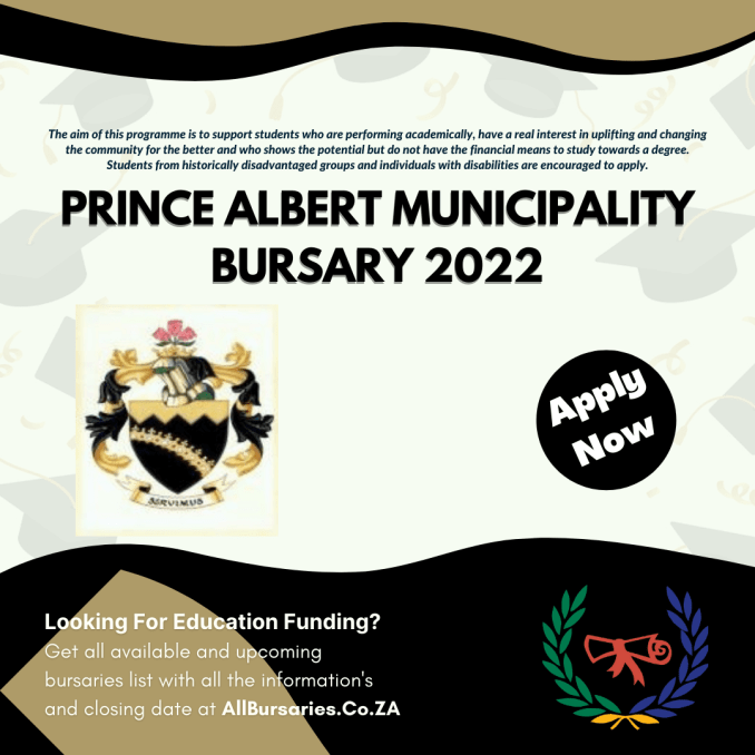 Prince Albert Municipality Bursary 2022